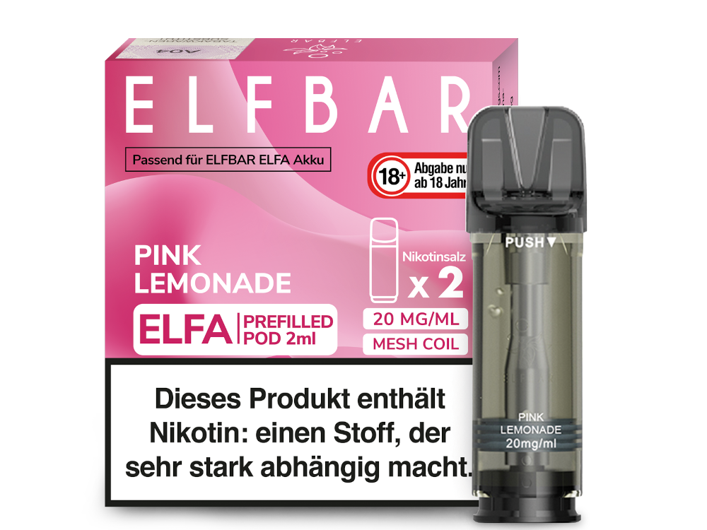 Elfbar ELFA - POD Pink Lemonade (2x2ml) 20mg  egogreen