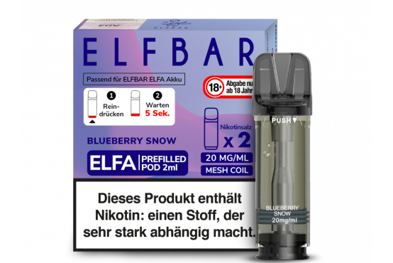 Elfbar ELFA POD System Blueberry Snow pre-filled POD's 2x2ml günstig kaufen