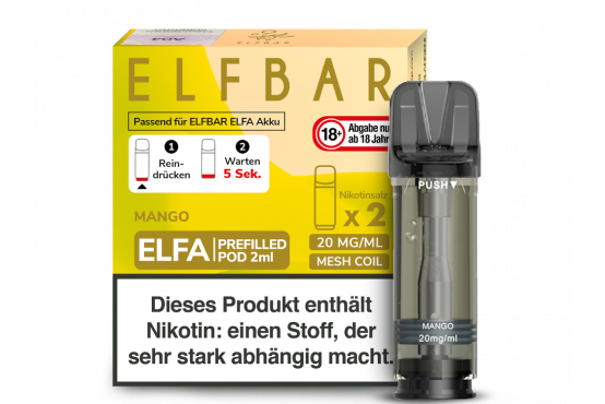 Elfbar ELFA POD System Mango pre-filled POD's 2x2ml günstig kaufen