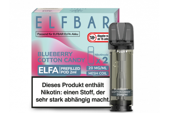 Elfbar ELFA POD-System Blueberry Cotton Candy pre-filled POD's 2x2ml günstig kaufen