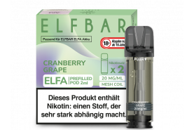 Elfbar ELFA POD-System cranberry grape pre-filled POD's 2x2ml günstig kaufen