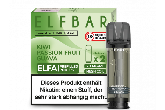 Elfbar ELFA POD-System Kiwi Passionfruit Guava pre-filled POD's 2x2ml günstig kaufen
