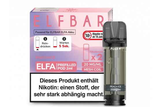 Elfbar ELFA POD-System Juicy Peach pre-filled POD's 2x2ml günstig kaufen