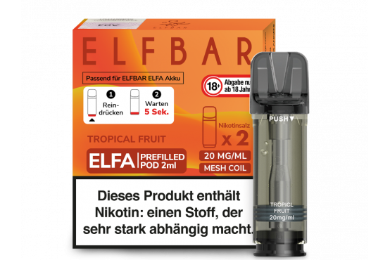 Elfbar ELFA POD-System Tropical Fruit pre-filled POD's 2x2ml günstig kaufen