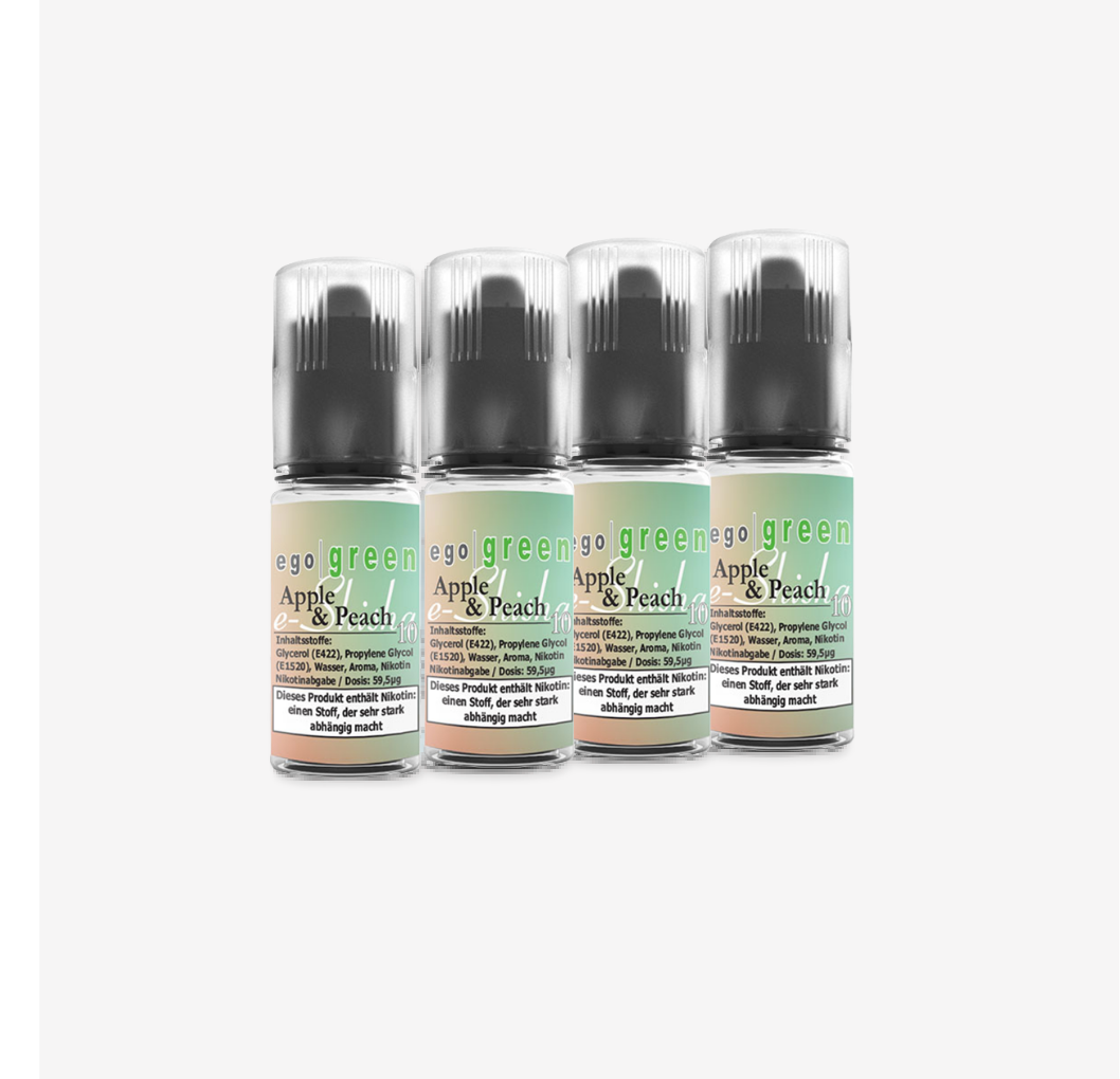 E-Shisha Liquid Apple & Peach [Nikotinsalz] 10ml