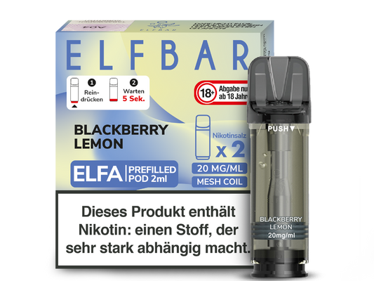 Elfbar ELFA POD Blackberry Lemon (2x2ml) 20mg