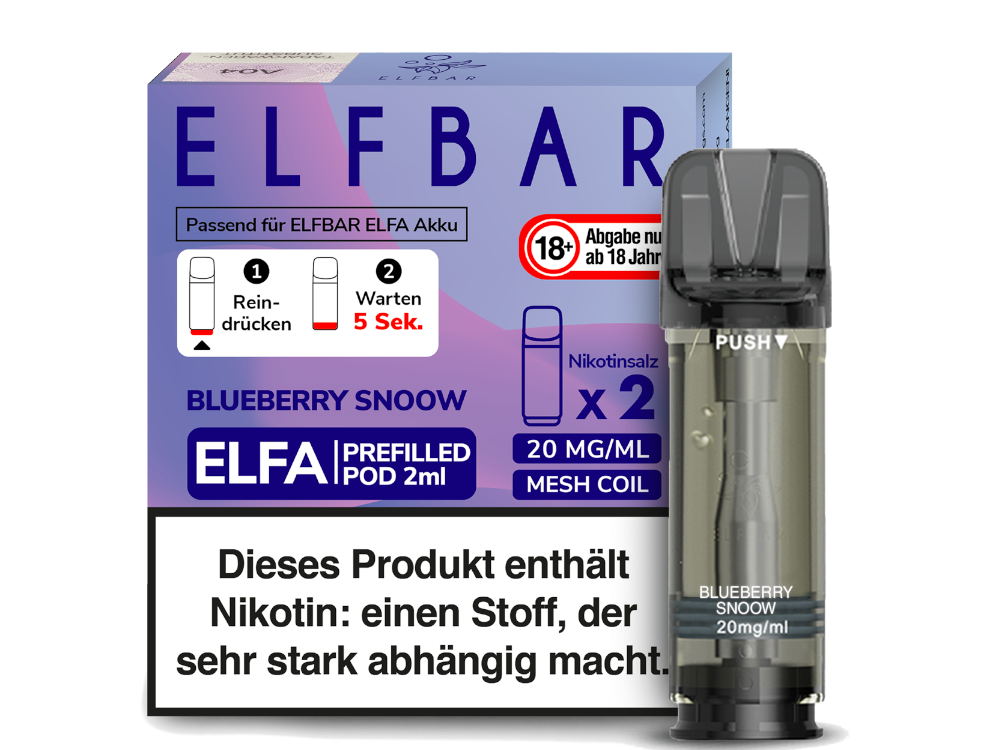 Elfbar ELFA - POD Blueberry Snow (2x2ml) 20mg