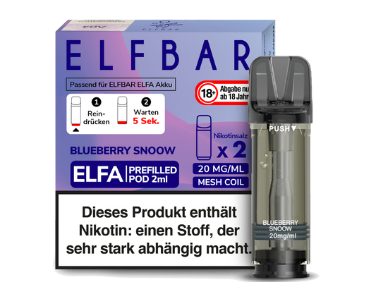 Elfbar ELFA - POD Blueberry Snow (2x2ml) 20mg