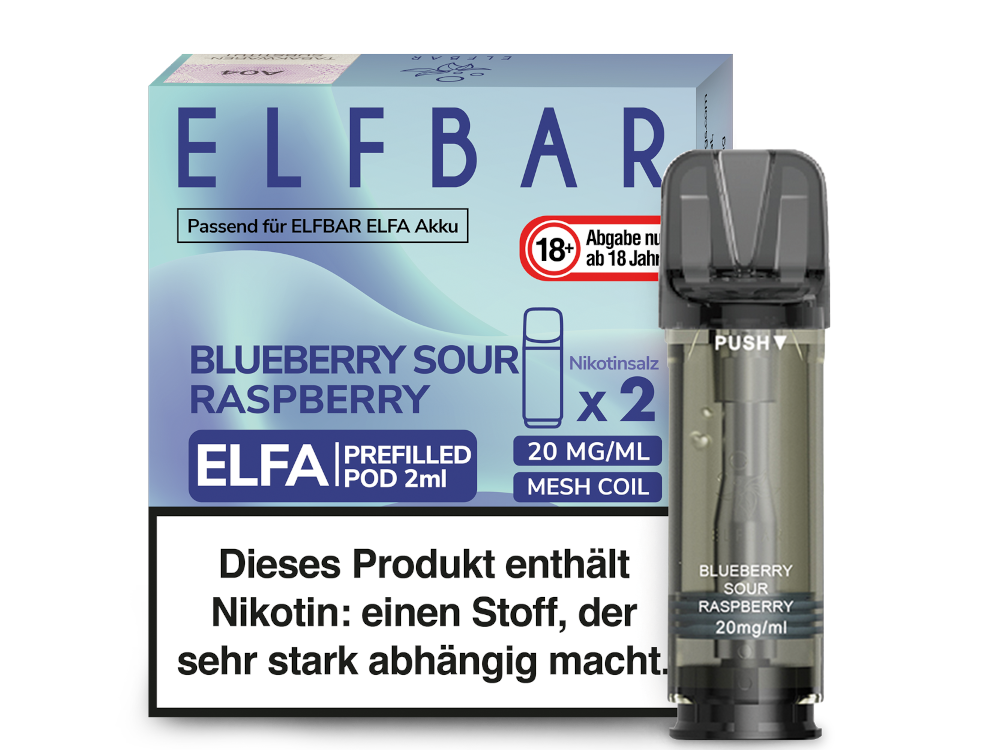 Elfbar ELFA - POD Blueberry Sour Raspberry (2x2ml) 20mg