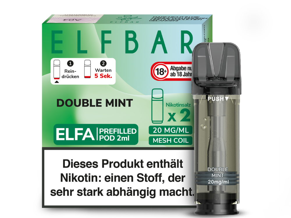 Elfbar ELFA - POD Double Mint (2x2ml) 20mg