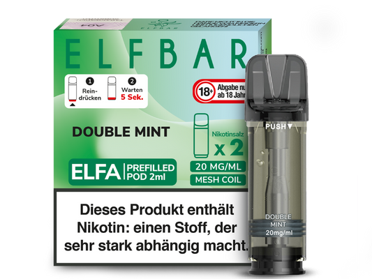 Elfbar ELFA - POD Double Mint (2x2ml) 20mg