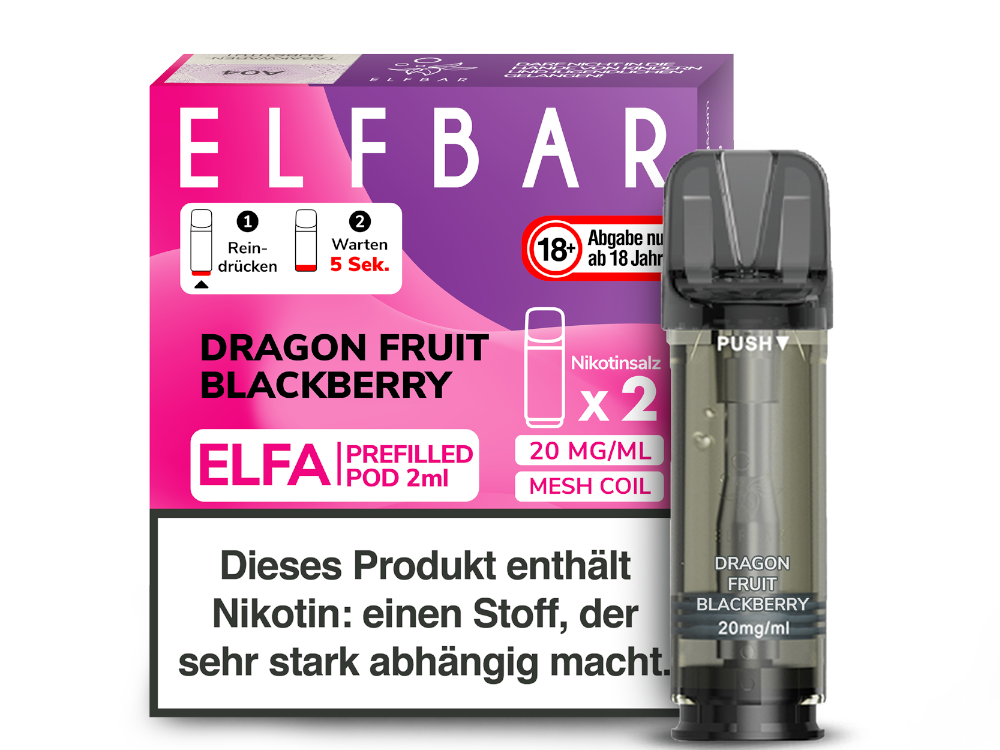 Elfbar ELFA POD Dragonfruit Blackberry (2x2ml) 20mg