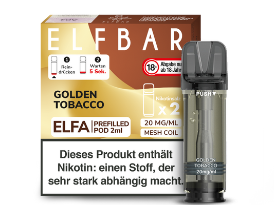 Elfbar ELFA POD Golden Tobacco (2x2ml) 20mg