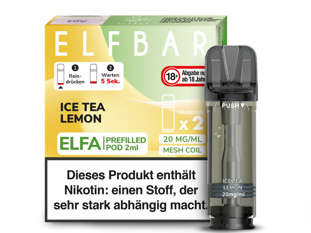 Elfbar ELFA - POD ICE Tea Lemon (2x2ml) 20mg