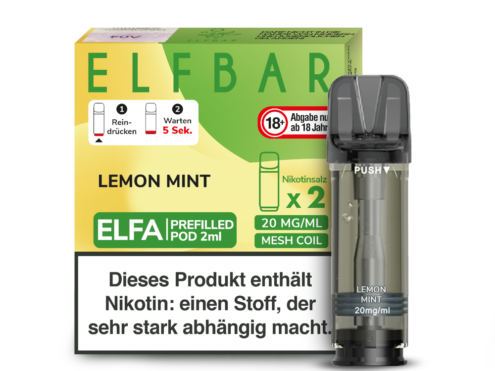 Elfbar ELFA POD Lemon Mint (2x2ml) 20mg