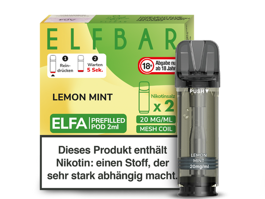 Elfbar ELFA POD Lemon Mint (2x2ml) 20mg