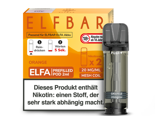 Elfbar ELFA - POD Orange (2x2ml) 20mg
