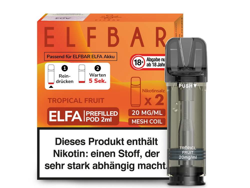 Elfbar ELFA - POD Tropical Fruit (2x2ml) 20mg