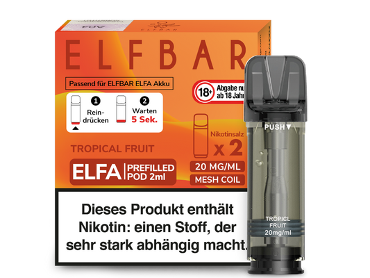Elfbar ELFA - POD Tropical Fruit (2x2ml) 20mg