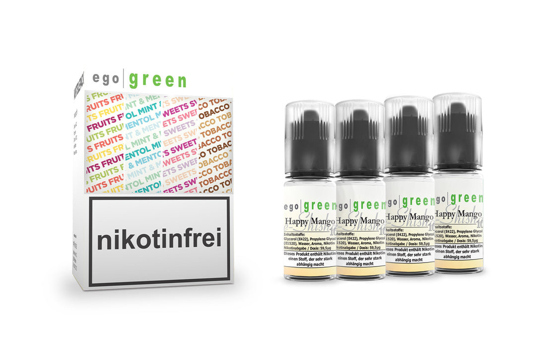 Happy Mango Nikotinsalz e-Liquid günstig im Vorteilspack 4x10ml kaufen