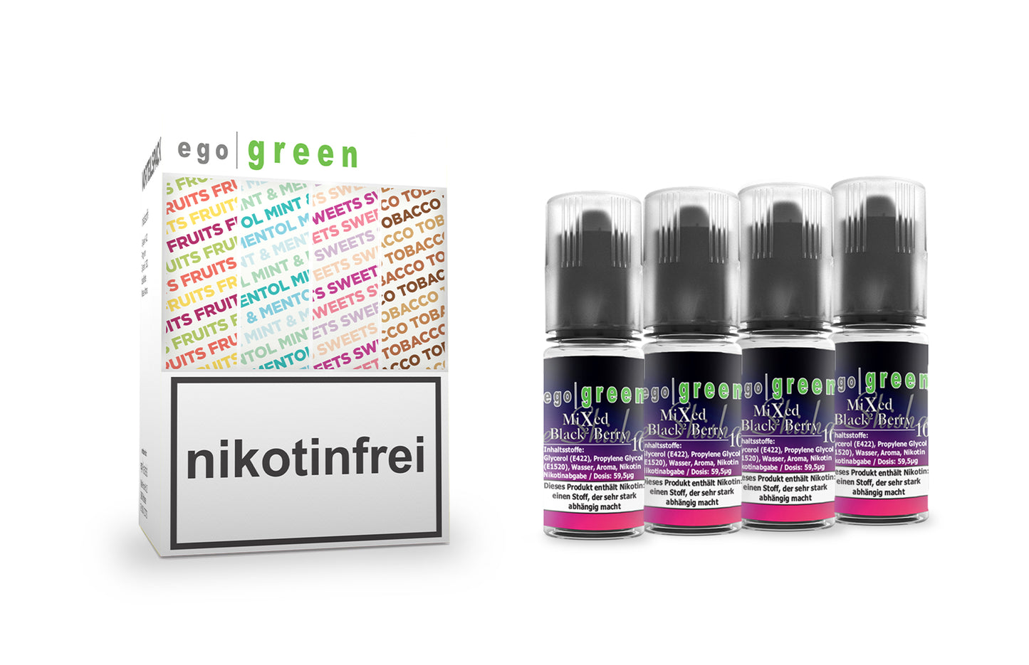Mixed Black² Berry Nikotinsalz e-Liquid günstig im Vorteilspack 4x10ml kaufen