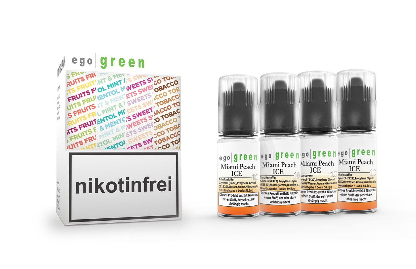 Miami Peach Nikotinsalz e-Liquid günstig im Vorteilspack 4x10ml kaufen