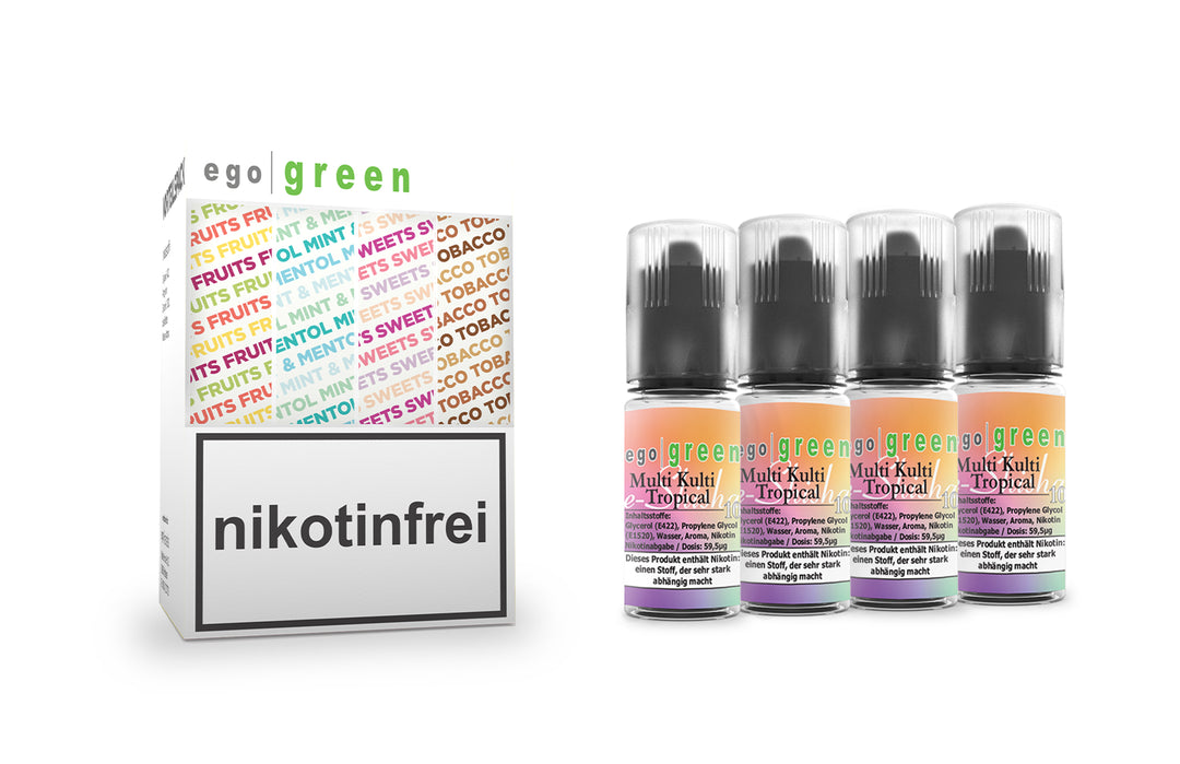 Multi Kulti Tropical Nikotinsalz e-Liquid günstig im Vorteilspack 4x10ml kaufen