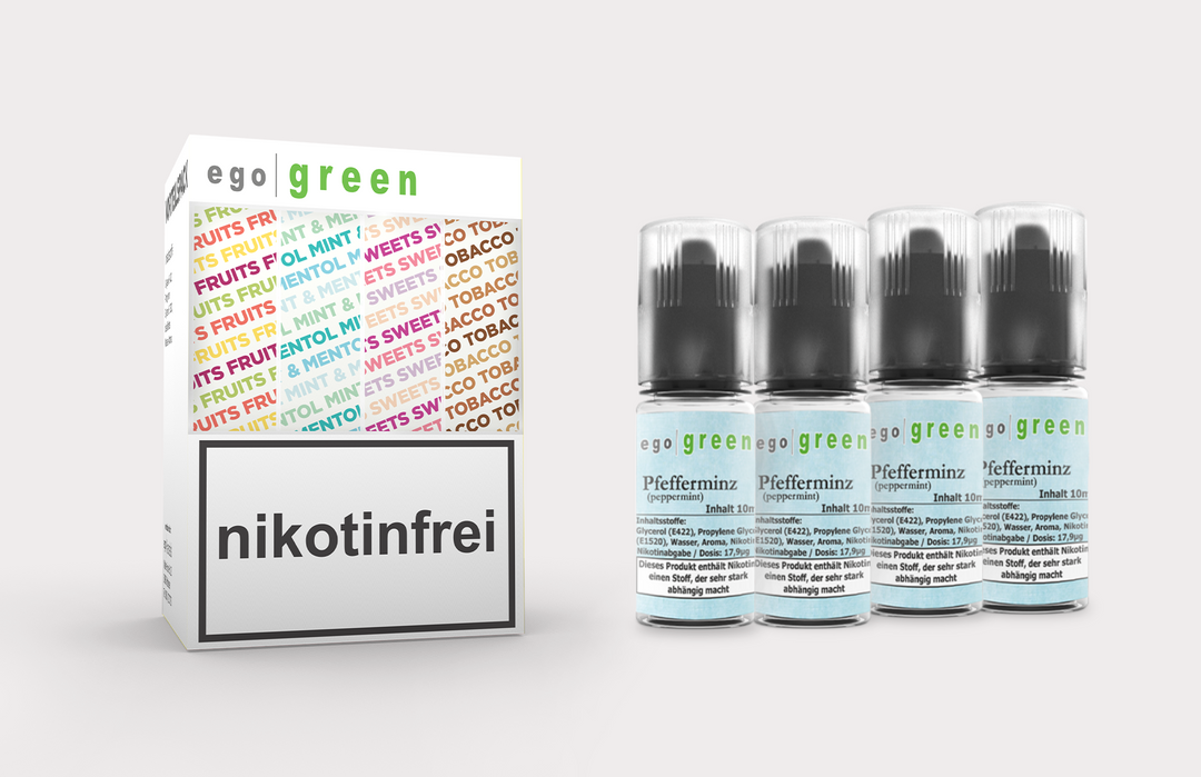 Pfefferminz e-Liquid günstig im Vorteilspack 4x10ml kaufen