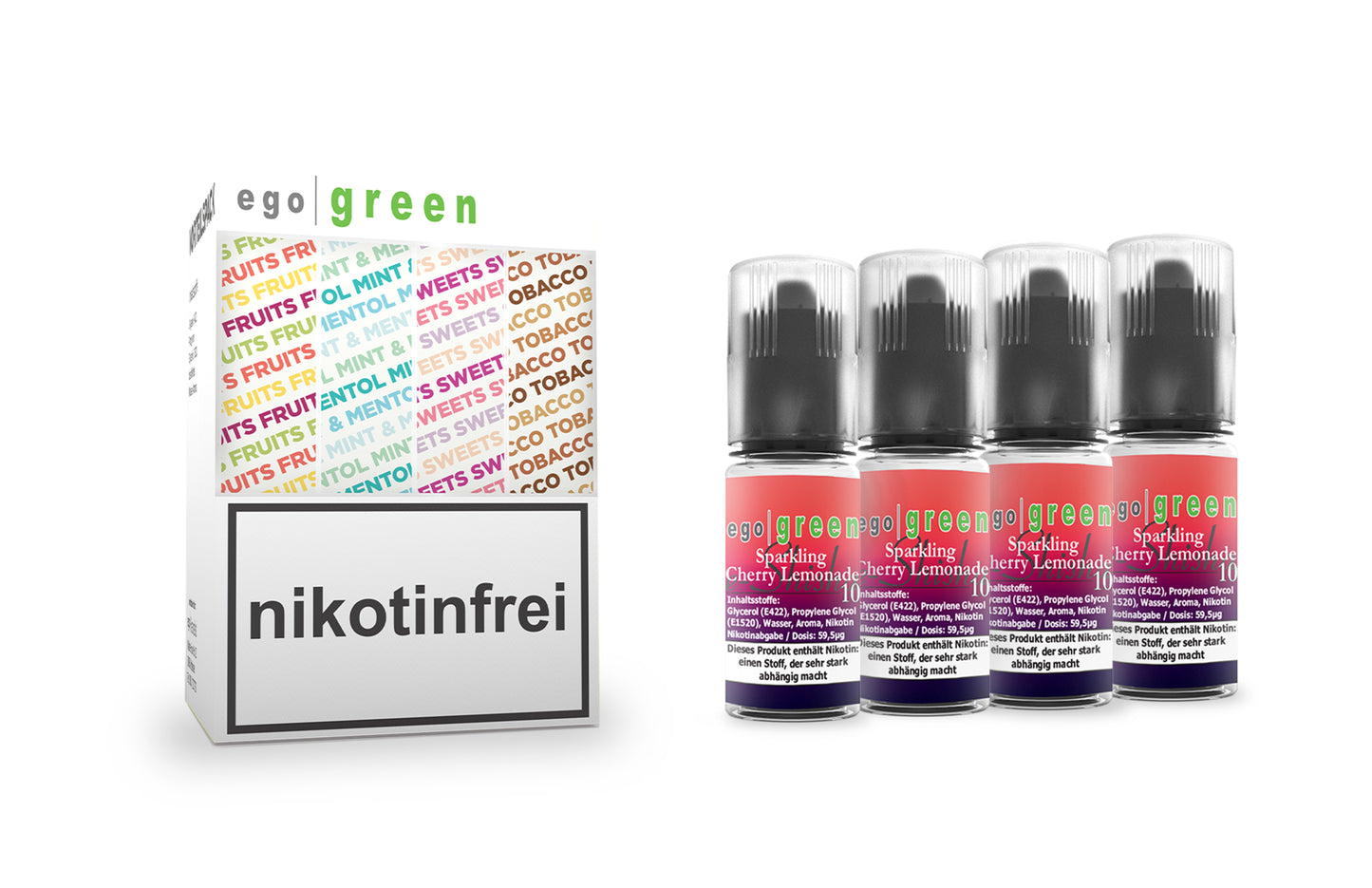 Sparkling Cherry Lemonade Nikotinsalz e-Liquid günstig im Vorteilspack 4x10ml kaufen