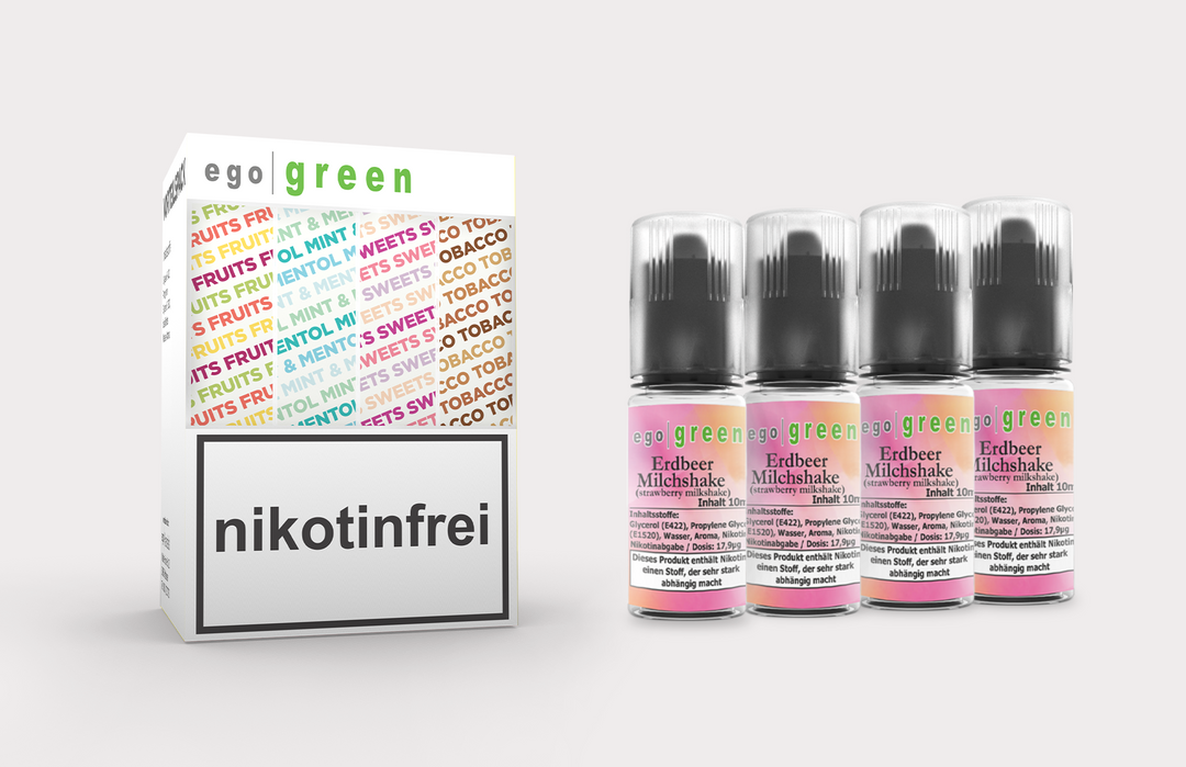 Erdbeer Milchshake (strawberry milkshake) e-Liquid günstig im Vorteilspack 4x10ml kaufen