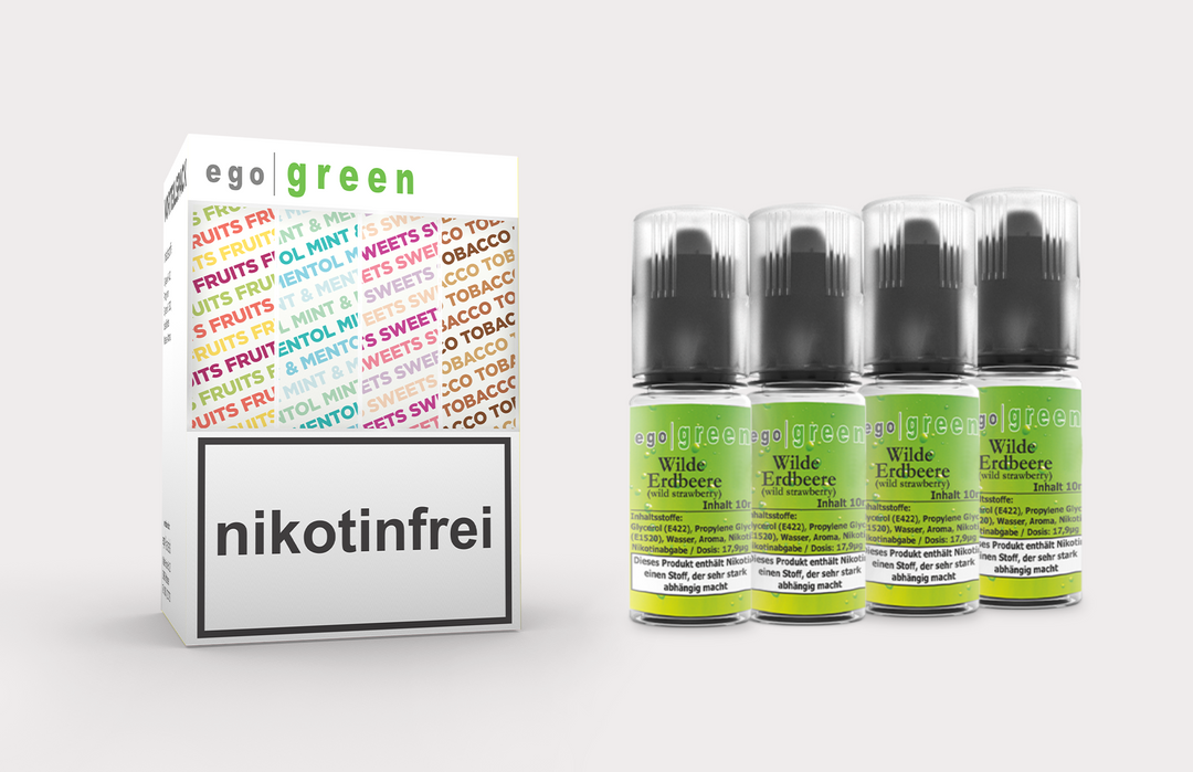 Wilde Erdbeere (wild strawberry) e-Liquid günstig im Vorteilspack 4x10ml kaufen