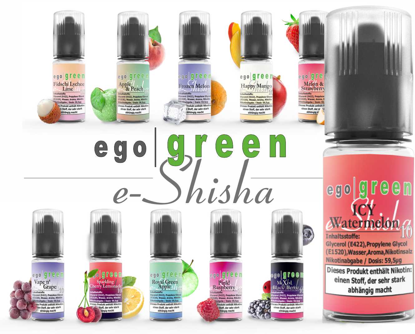 egogreen ICY Watermelon Nikotinsalz e-Shisha Liquid kaufen