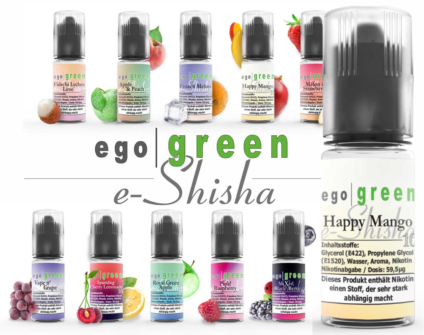 egogreen Happy Mango Nikotinsalz e-Shisha Liquid kaufen