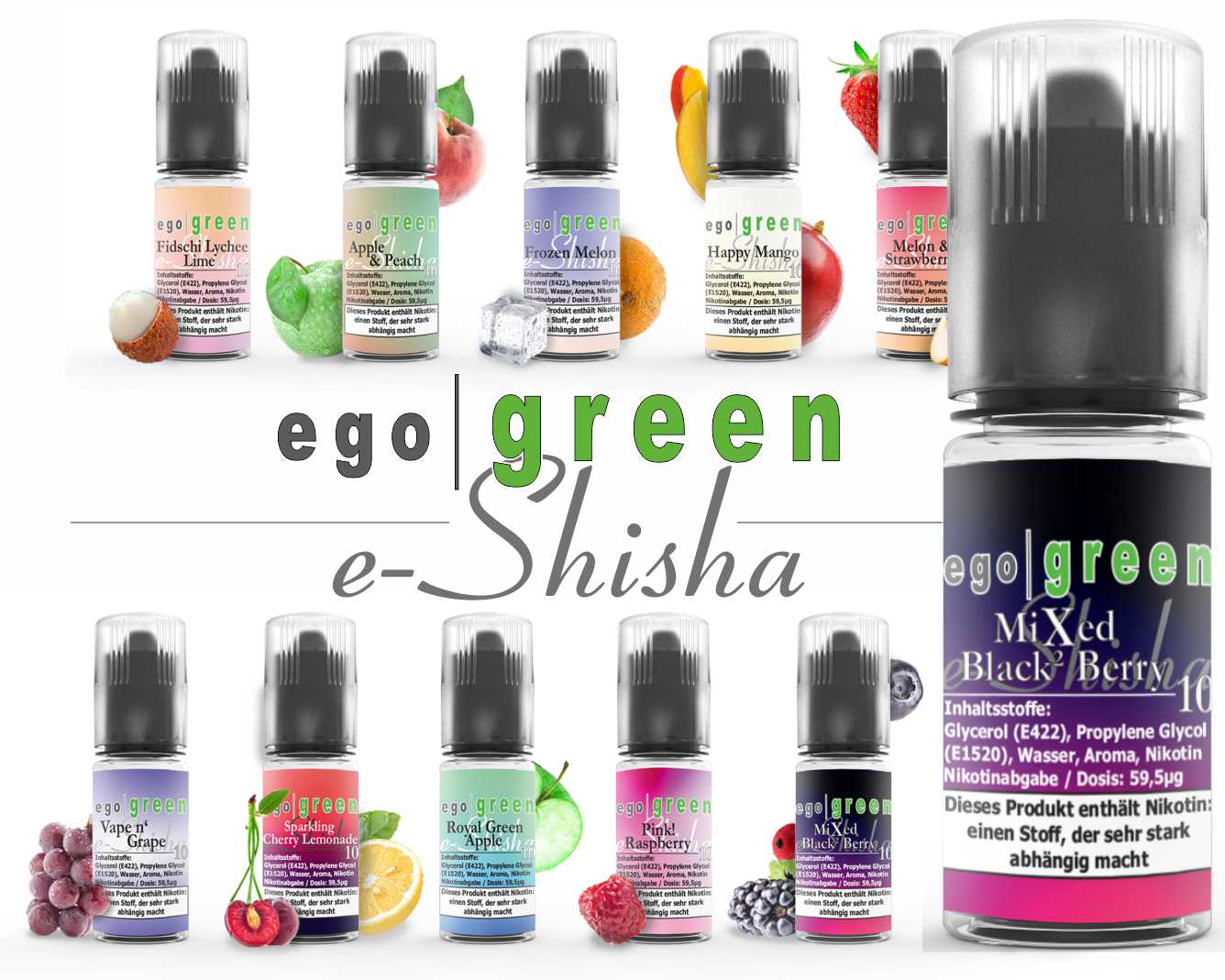 egogreen Mixed Black Berry Nikotinsalz e-Shisha Liquid kaufen