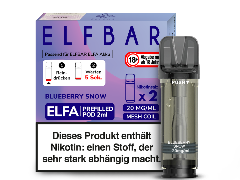 Elfbar Elfa pre-filled Pods 2x2ml Blueberry Snow günstig kaufen