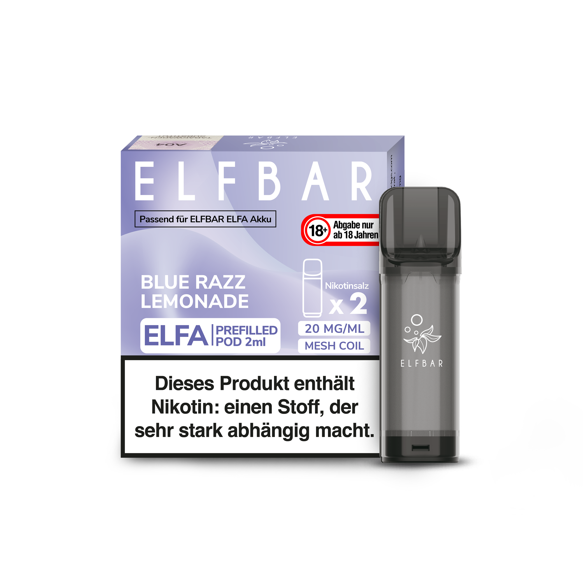 Elfbar ELFA pre-filled PODS 2x2ml Blue Razz Lemonade kaufen